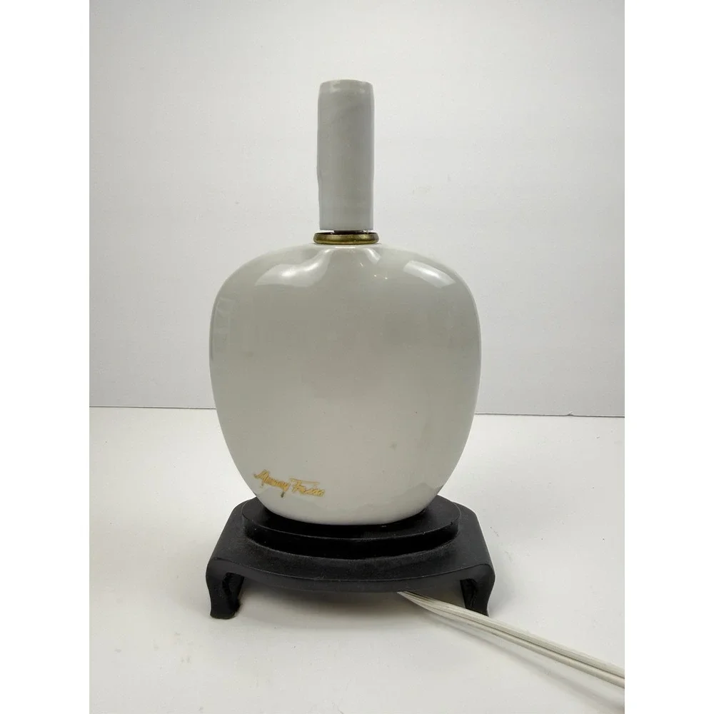 Vintage Murray Feiss Signed Porcelain‎ Table Lamp Iris, Flowers